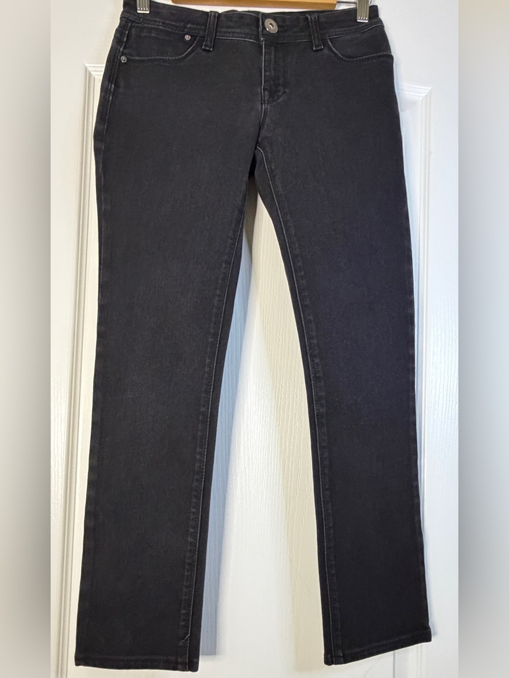 DL1961 Grace High Rise Straight Leg Jeans Black Sz 27 4-Way 360 Stretch Premium